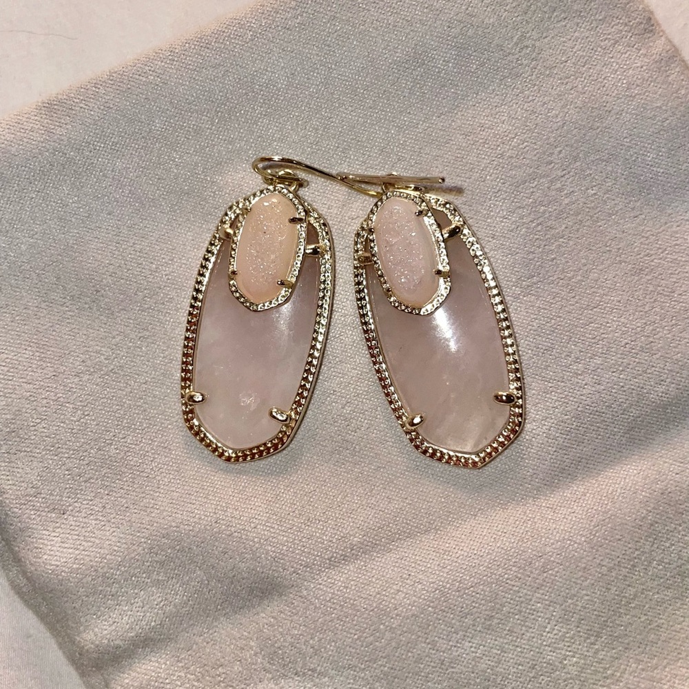 Kendra Scott Rose Quartz Emmy Earrings